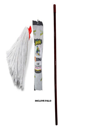 Foto de MOPA C/PALO REINA ALGODON 350GR  40CMS TRA002 (12) LORITO