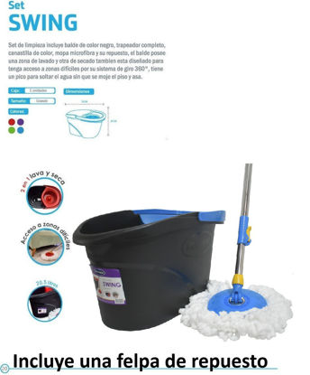 Foto de Palo Piso Tanque Azul Set Swing 50x29 cms 20.5 ltrs SSW001 Prolimso