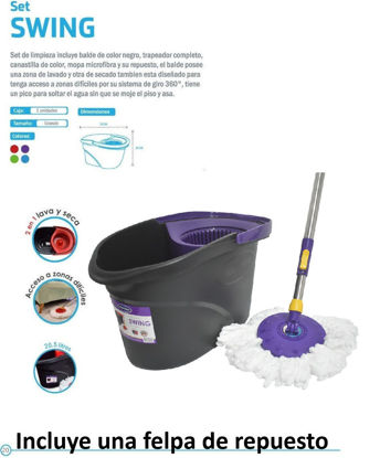 Foto de Palo Piso Tanque Morado Set Swing 50x29 cms 20.5 ltrs SSW001 Prolimso