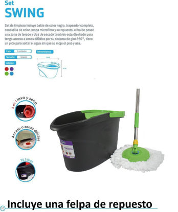 Foto de Palo Piso Tanque Verde Set Swing 50x29 cms 20.5 ltrs SSW001 Prolimso