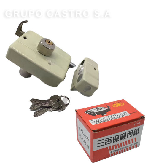 Foto de Cerradura Puerta #117-A Baoxian O8M2891 3 Llaves Izq/Der (30)