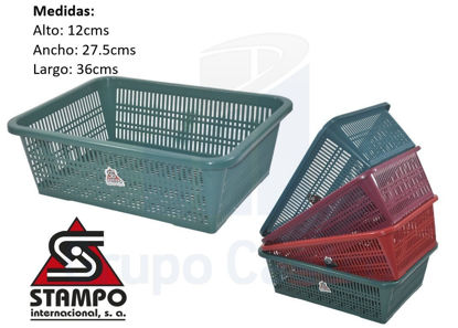 Foto de Canastilla Rectang Clasica CANA08 36larg,27.5anc,12 alt cms Stampo