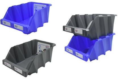 Foto de Organizatodo Apilable GRIS Reyplast #30 Larg37Anc21.5Alt15.5cms
