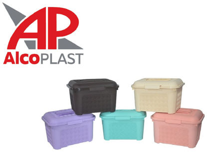 Foto de Caja Ratan 3 ltrs rectangular APG1111 19ancx14alt x 23.5lar cms(50) Alcaplast