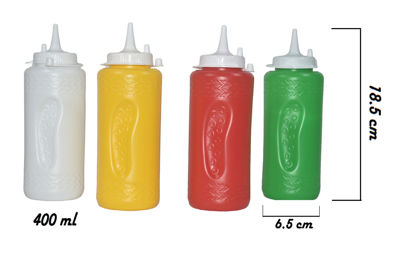 Foto de Frasco Salsero Mesa 400 ml SP313P 18.3al,6.5anc cms Surtidos Plastikito (144)