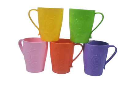 Foto de Jarra / Taza Plast Flora 13onz/350 ml 11alt,9diam cms Doriplast (24)