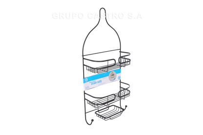 Foto de Porta Ducha Metal Crom Negro P37337 60alt,26anc,10fond cms (12)