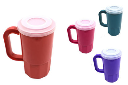 Foto de Jarra plast cervecera c/tapa 354ml 12onz 13.5x7.5cmsTARR01/TAPA04 14.2onz (252)stampo