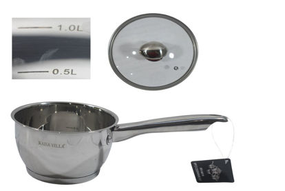 Foto de Sarten Acero Inox 17x9cms/1.6L disco dif c/t vidrio P422401 Kaisa Villa KV-6614
