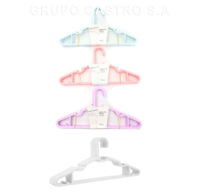 Foto de Percha plastica Set 10 pcs adulto colores GET53-03 39.5cms (60)