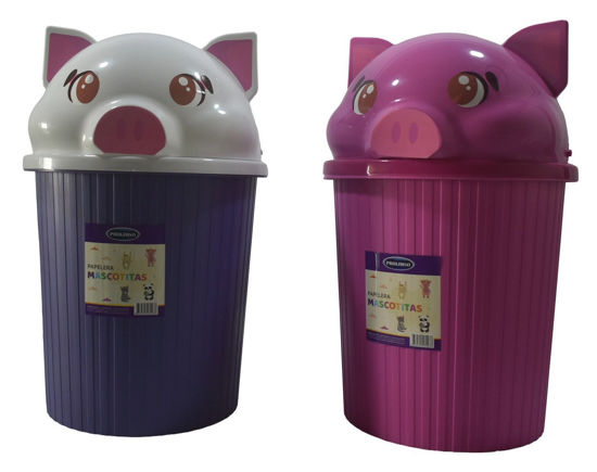 Foto de Papelera CERDA , GATO, PANDA, CONEJO PANS01 10 ltrs 26x48 cms Prolimso
