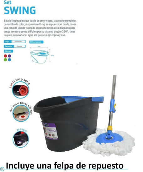 Foto de Palo Piso Tanque  Set Swing 50x29 cms 20.5 ltrs SSW001 Prolimso