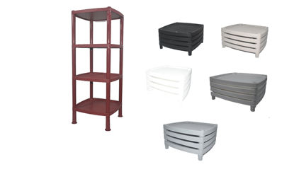 Foto de ESTANTE CUADRADO PLASTICO 4 NIVELES STAMPO 4N 89X35X3CMS