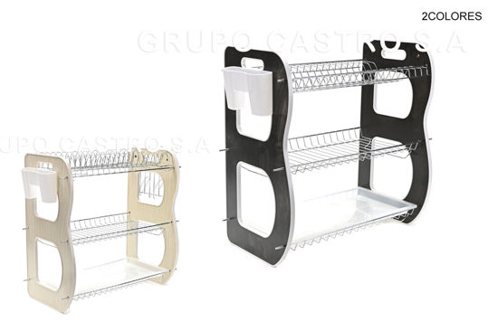 Foto de Escurridor p/platos 3 Niv NB928918 Acero Inox 52alt,52larg,27anc cms (8)