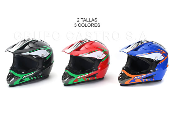 Foto de Casco moto Plastico Cross