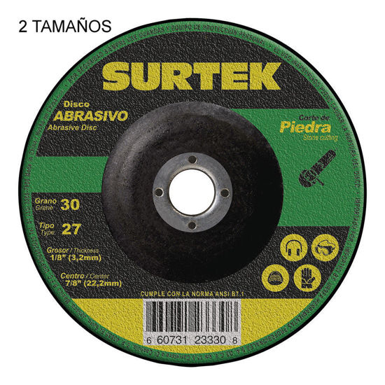 Foto de Disco metal corte grueso abrasivo tipsurtek uso mega pesado