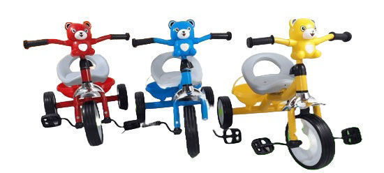 Foto de Triciclo Para Bebe Con Respaldar y Sonido Amarillo (2 Baterias AAA) 1-4años MAQ2609 (6)