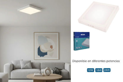 Foto de Lampara Led  Cuadrada Sobreponer Tramontina