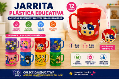 Foto de Jarrita Plastica Educativa GET56-02 12 onz 9x8cms (240)