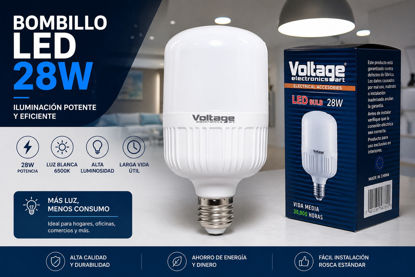 Foto de BOMBILLO LED 28W STB-28  LIGHT VOLTAGE (50)