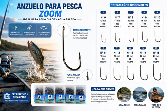 Foto de SET ANZUELO PARA PESCA