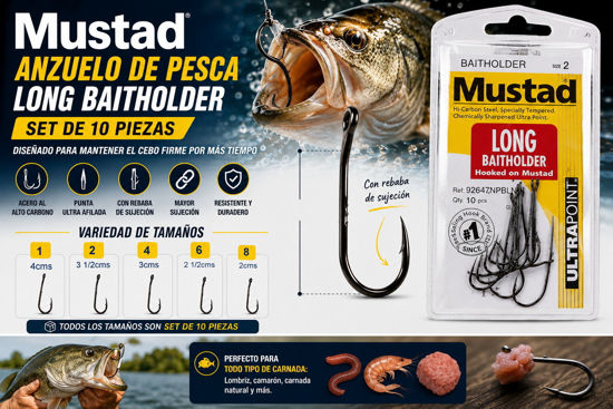 Foto de Anzuelo Pesca Set 10 pcs Mustad  (200)(--)