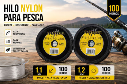 Foto de Hilo Nylon p/pescar raptor