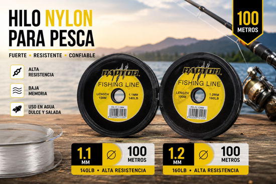 Foto de Hilo Nylon p/pescar raptor