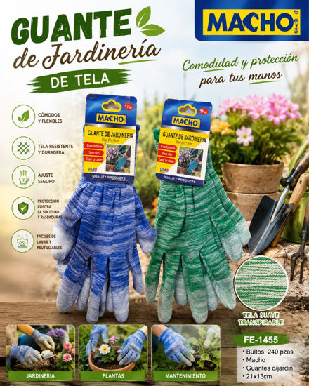 Foto de Guante de Jardineria Tela  Macho FE-1455 (240)
