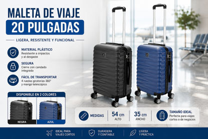 Foto de MALETA VIAJE 20" PLASTICO