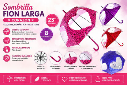 Foto de SOMBRILLA FION LARGA SLAVAA-001 /26530 CORAZON  23"