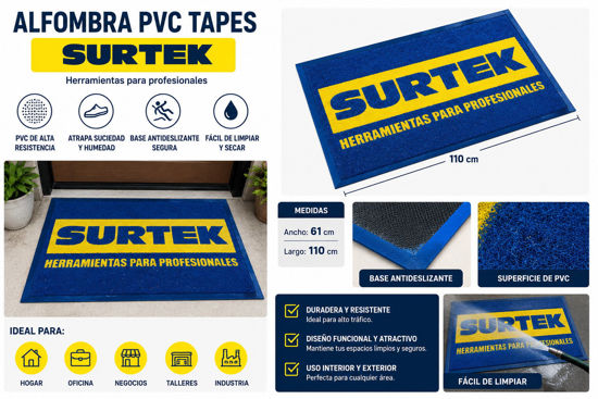 Foto de ALFOMBRA PVC TAPES 61 anch X110 larg cms SURTEK