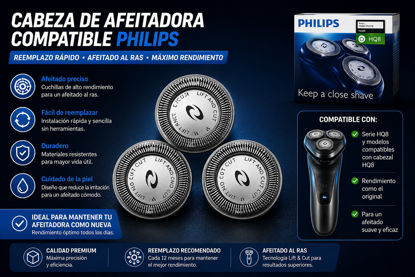 Foto de Cabeza p/afeitadora Philips HQ-56/50