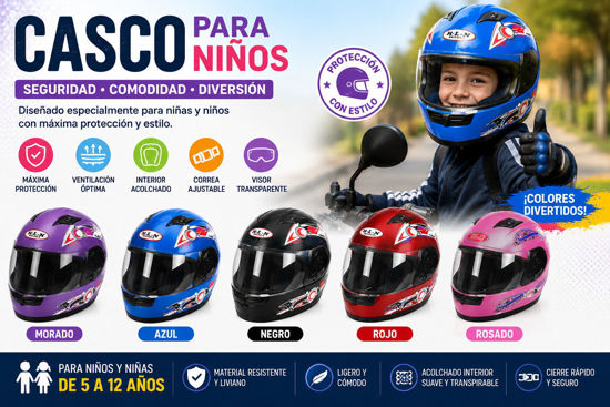 Foto de Casco niño d/moto H-318 5 - 12 AÑOS (30)