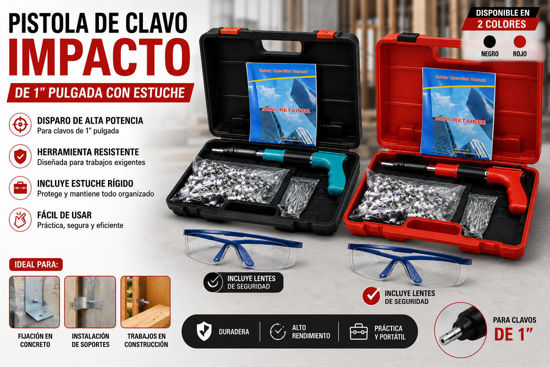 Foto de Pistola clavo Impacto 1" c/estuche O7Q2891 (20)