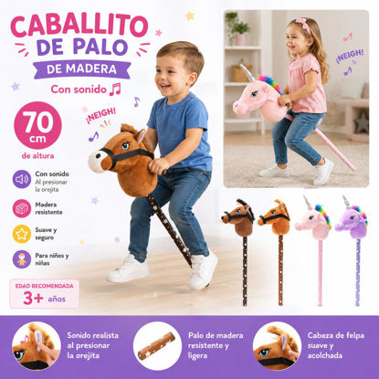 Foto de Caballito de palo madera 70 cms c/sonido O7R2893 (60)