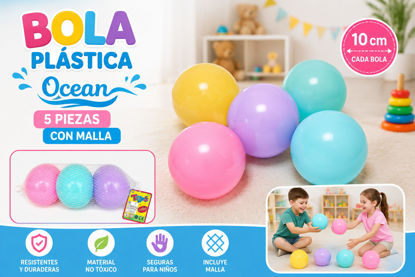 Foto de BOLA PLASTICA OCEAN 5PCS MAYA 46-B70660 JUGUETE 10CMS
