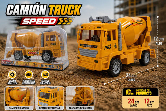 Foto de Camion Truck Speed Engineering 24Larg,12alt cms P8T2402 Cementero (96)