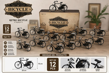 Foto de Bicicleta Juguete #28 Verde Utilitaria Set 12 pcs P1D2894 20x10cms (12) (--)