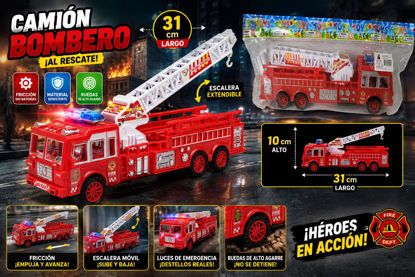Foto de Camion Bombero friccion 31larg,10alt cms 109 GET05-24 (120)