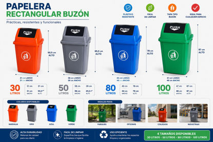 Foto de Papelera Rectangular Buzon