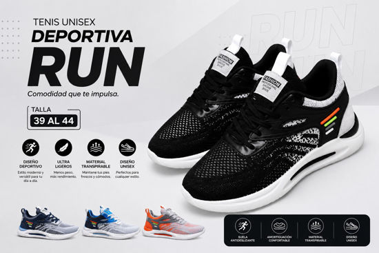 Foto de Tenis Unisex Deportiva RUN