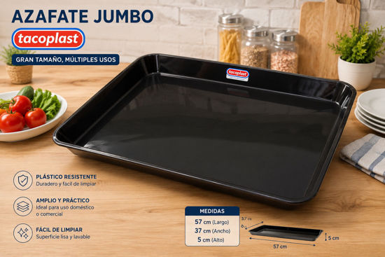 Foto de Azafate jumbo 57x37x5 cms 09009/90093 TACOPLAST plástico