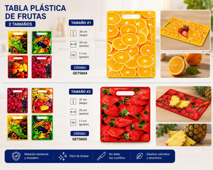 Foto de Tabla Plastica Frutas 1,1 gros