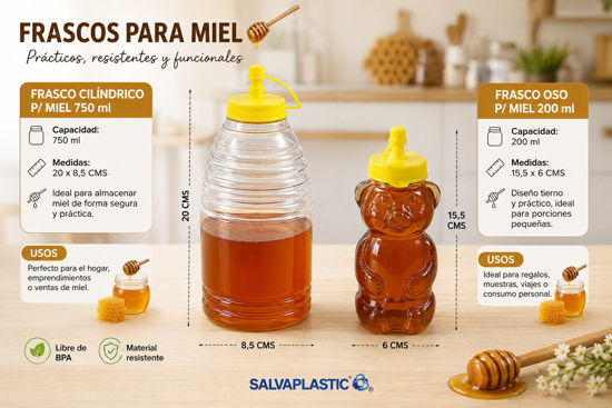 Foto de Frasco  p/miel Salvaplastic