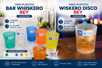 Foto de Vaso Plastico Wiskero REY