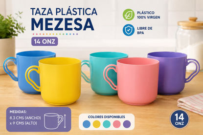Foto de Taza Plastica Mezesa 14 onz 8.3x9cms (36)