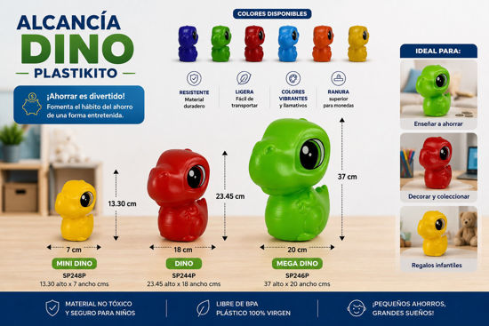 Foto de Alcancia Dino Plastikito