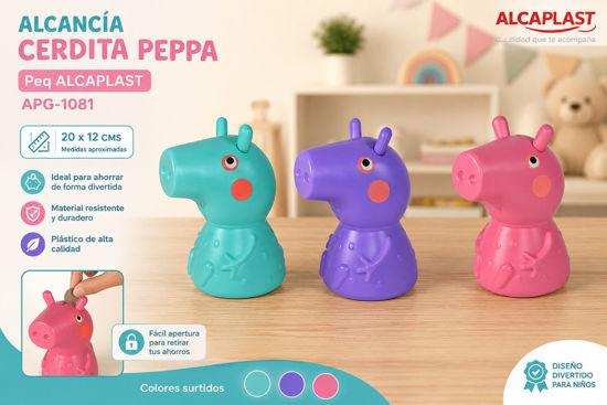 Foto de Alcancia Cerdita Peppa Peq ALCAPLAST APG-1081 20X12 cms (72)